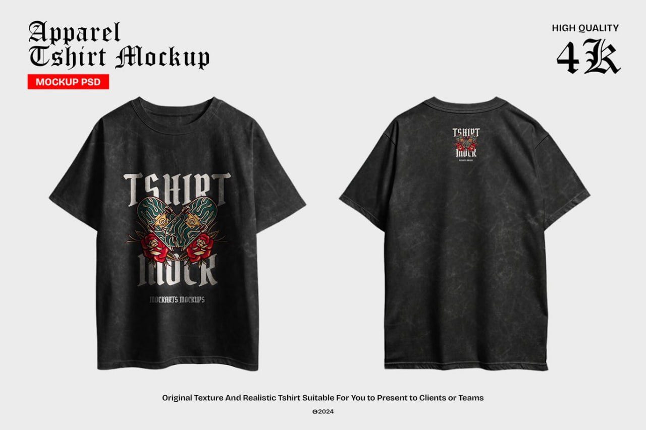 Black oversize-tshirt-mockup preview