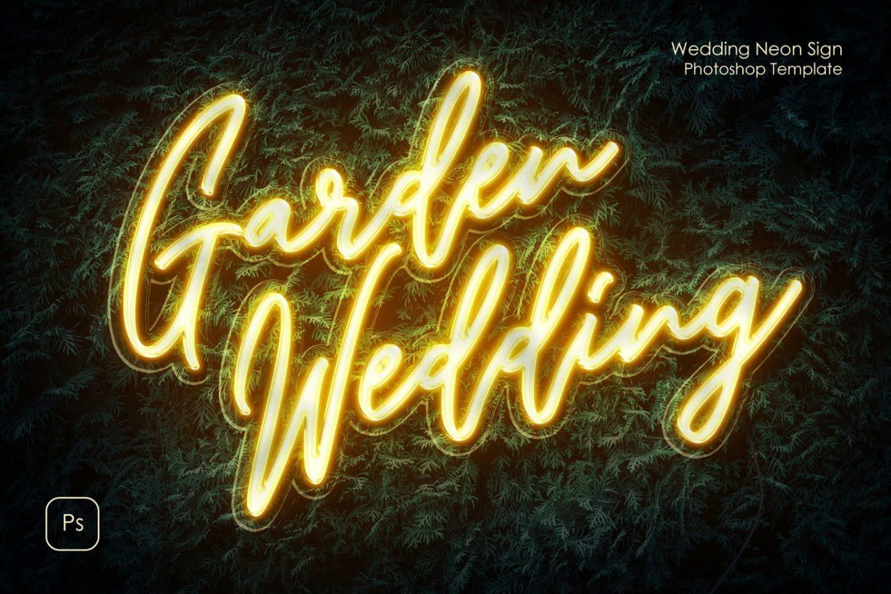 Wedding Neon Sign Text Effect preview