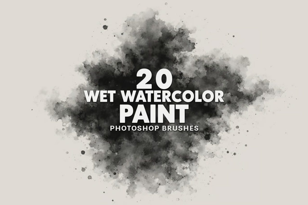 Wet Watercolor Paint Brushes preview