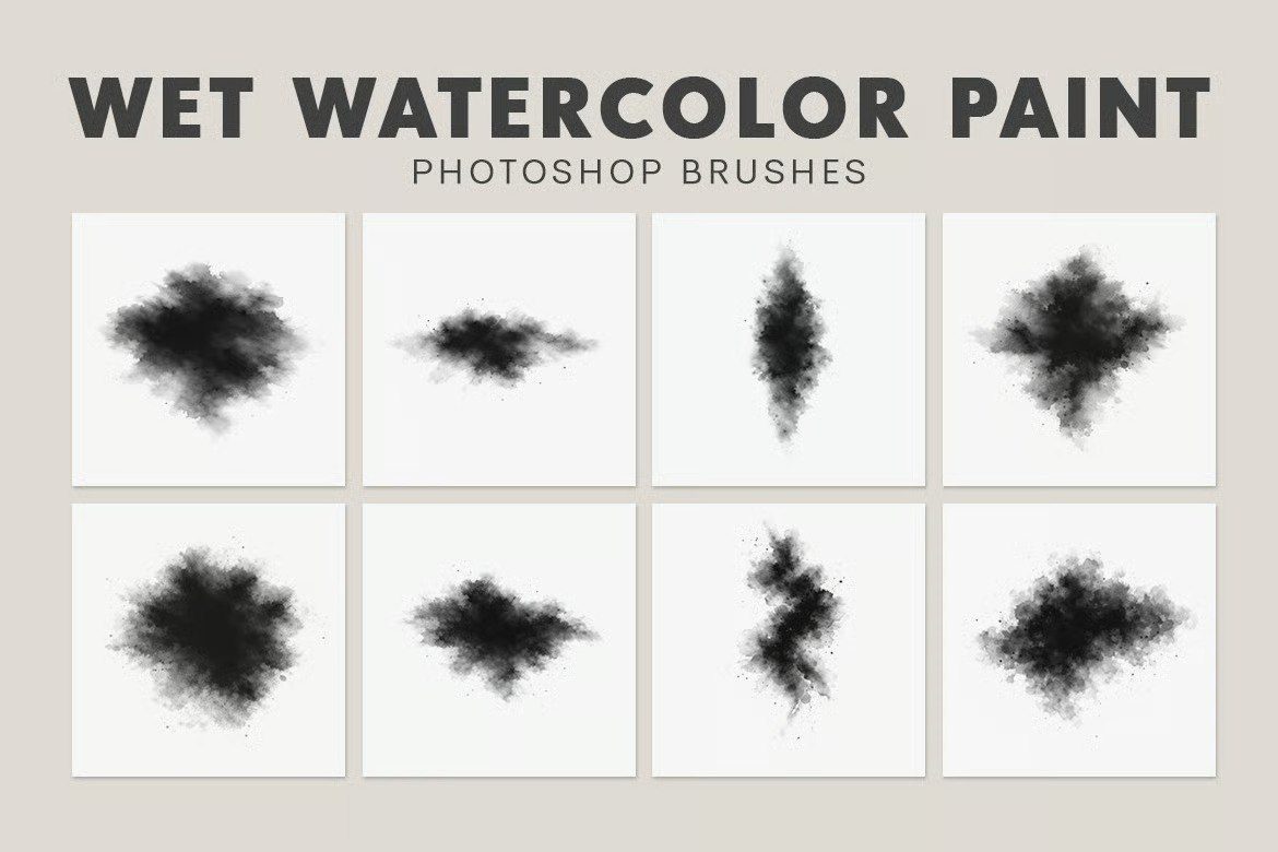 Wet Watercolor Paint Brushes preview