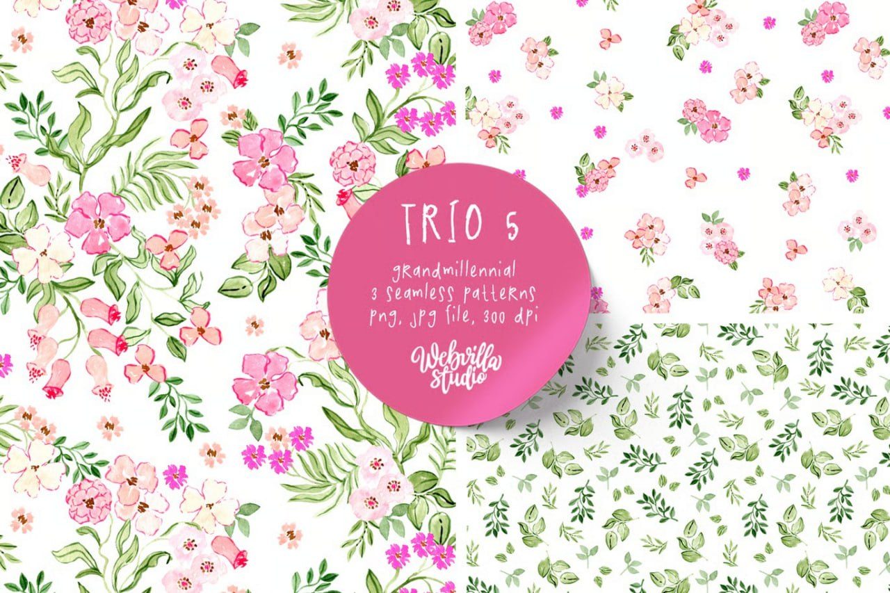 Trio 5 - Grandmillennial Patterns preview