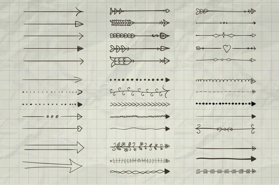 Illustrator Arrow-Shaped Art Brushes preview