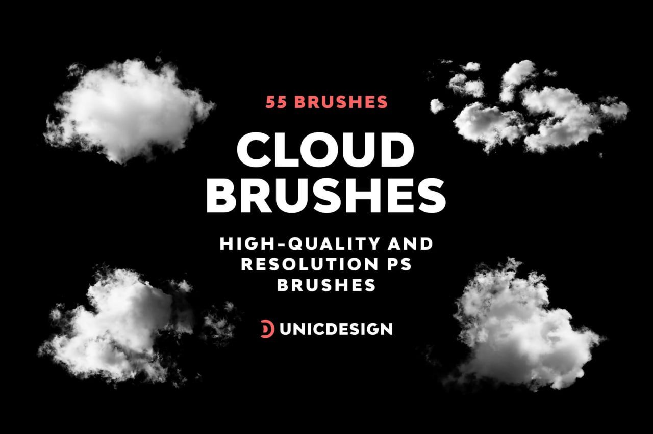 Cloud Photoshop Brushes preview