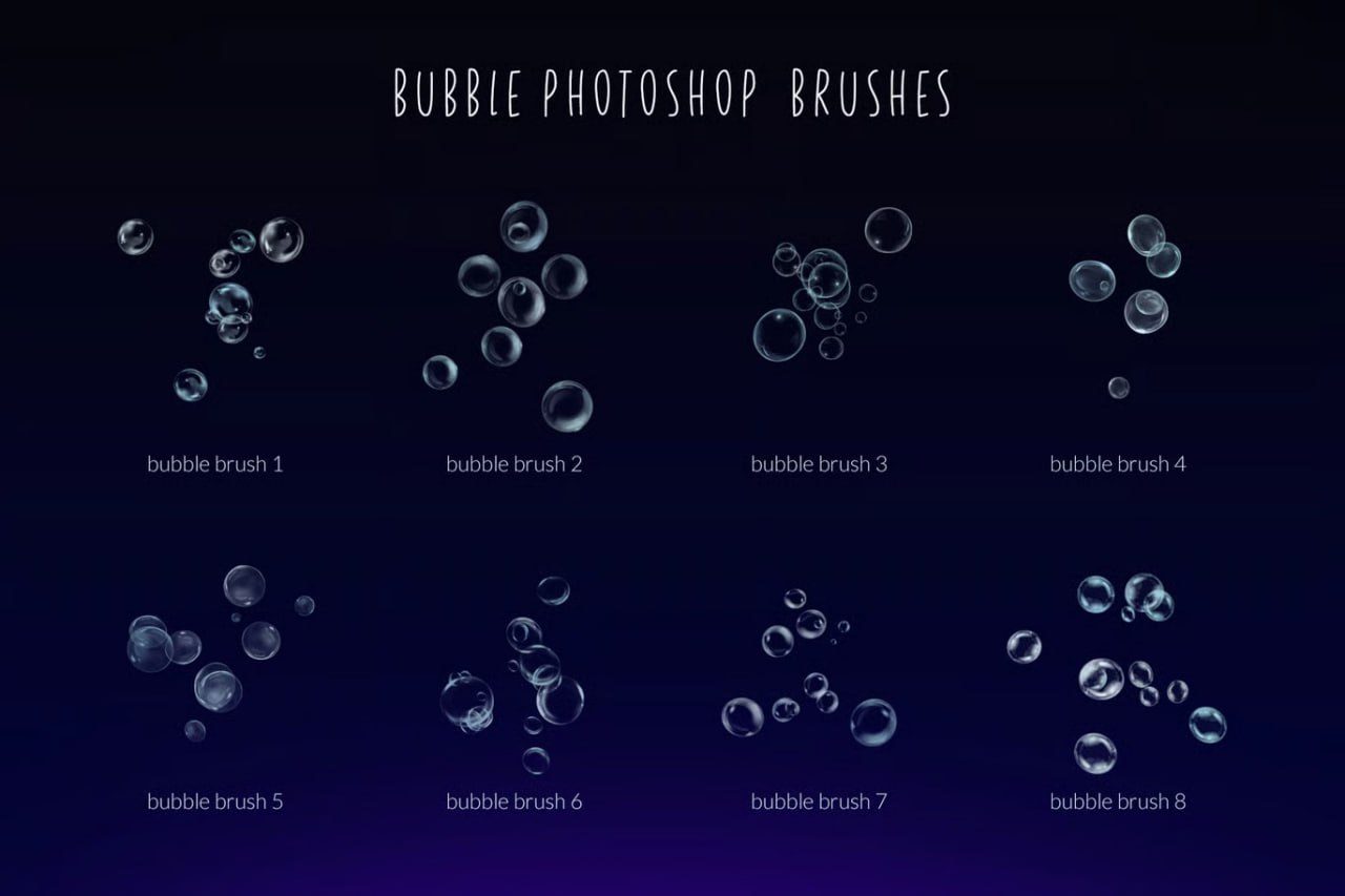 Bubble Photoshop Brushes preview