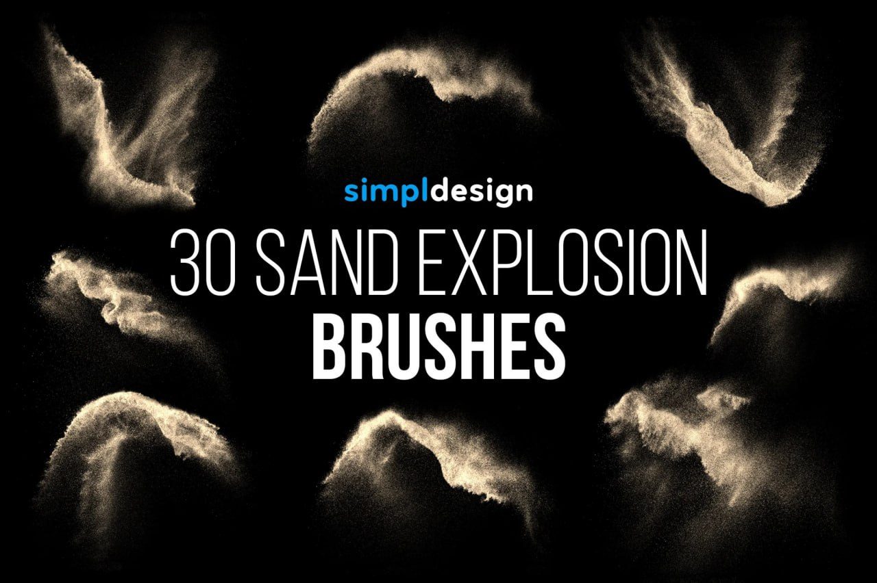 30 Sand Explosion Photoshop Brushes preview