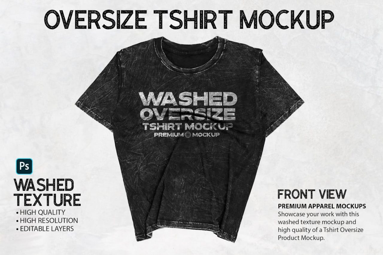 Vintage oversized-tshirt-mockup