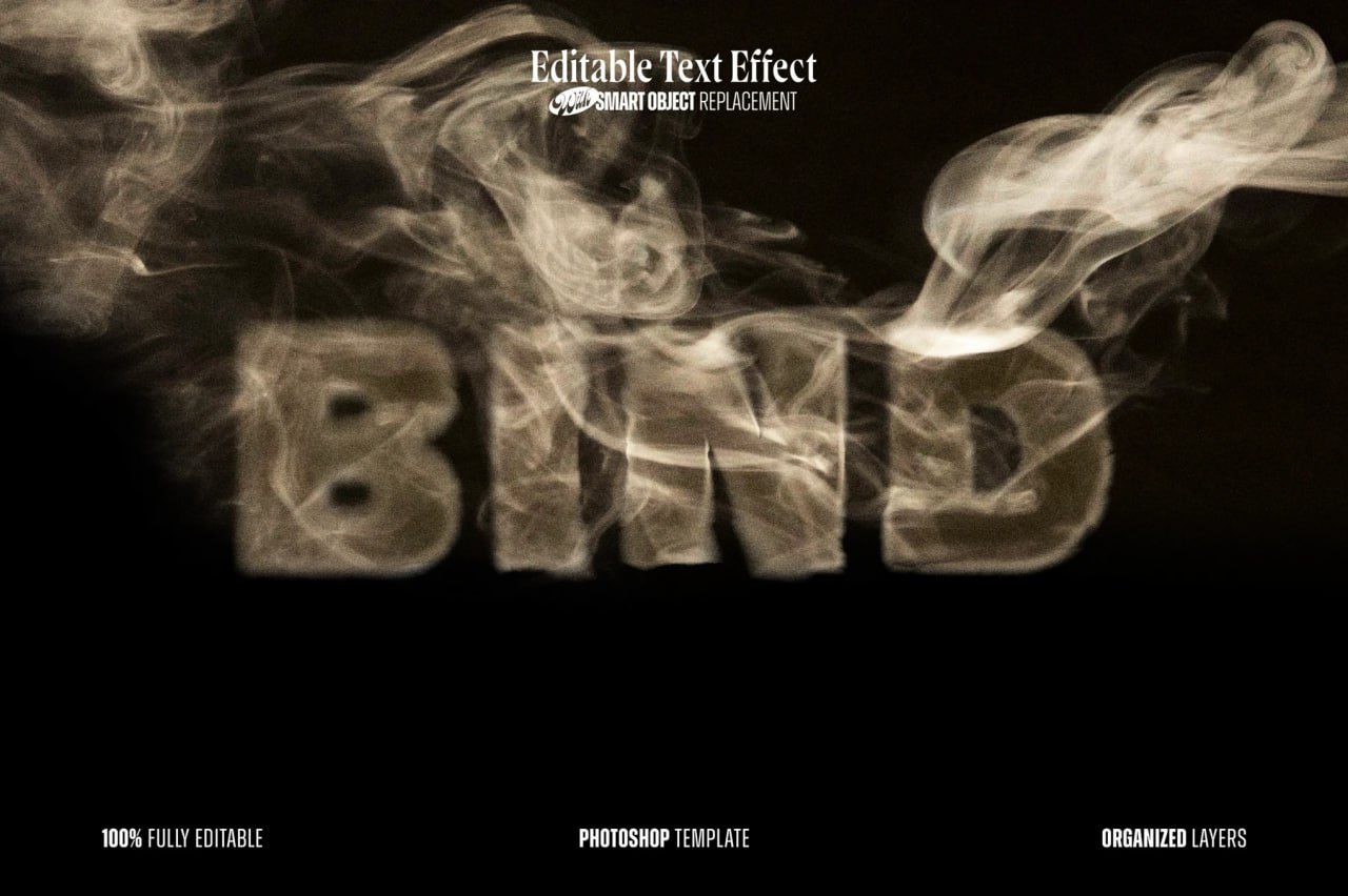 Brown Smoke Text Effect