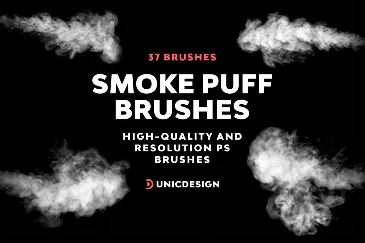 Smoke Puff Photoshop Brushes