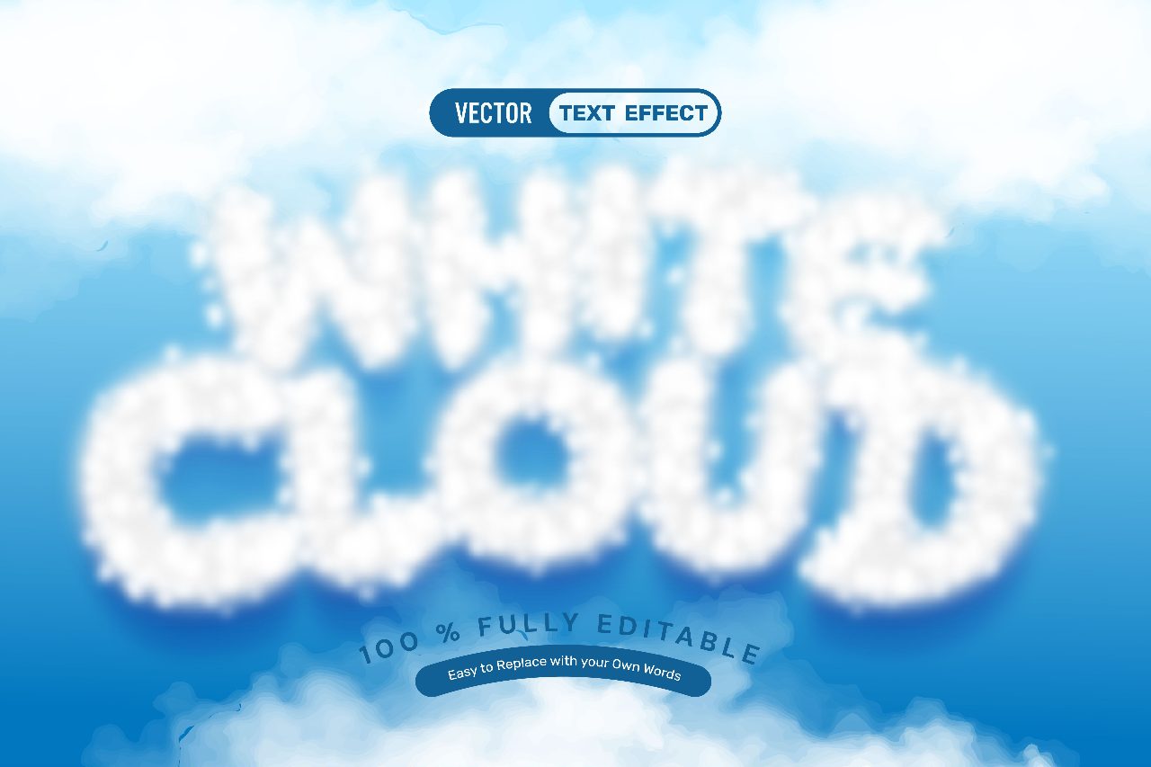 white-cloud-editable-text-effect