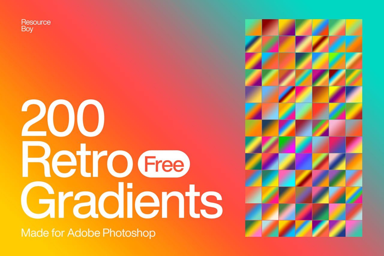200 Retro Photoshop Gradients
