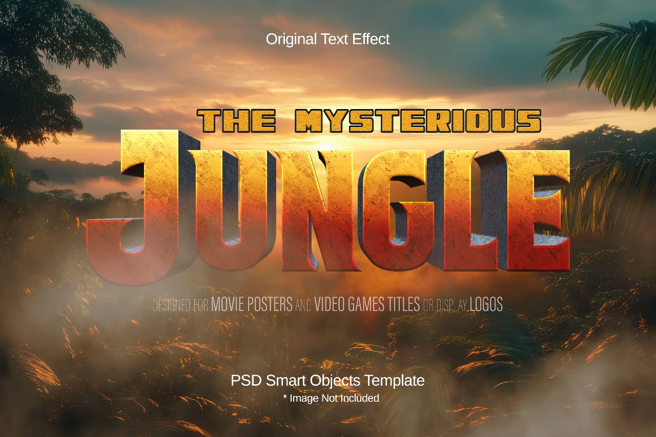 video-game-adventure-movie-title-3d-text-effect