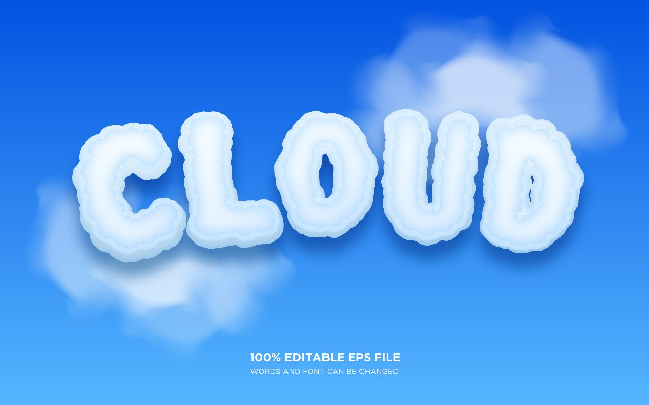 cloud-3d-editable-text-style-effect