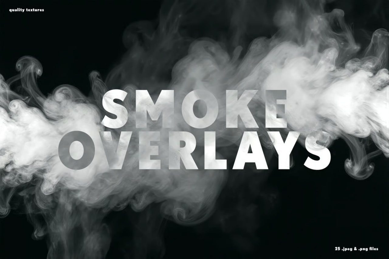 25 Smoke Texture Overlay Fog Effect