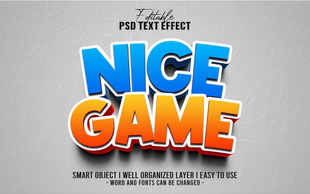 3d-nice-game-editable-text-effect