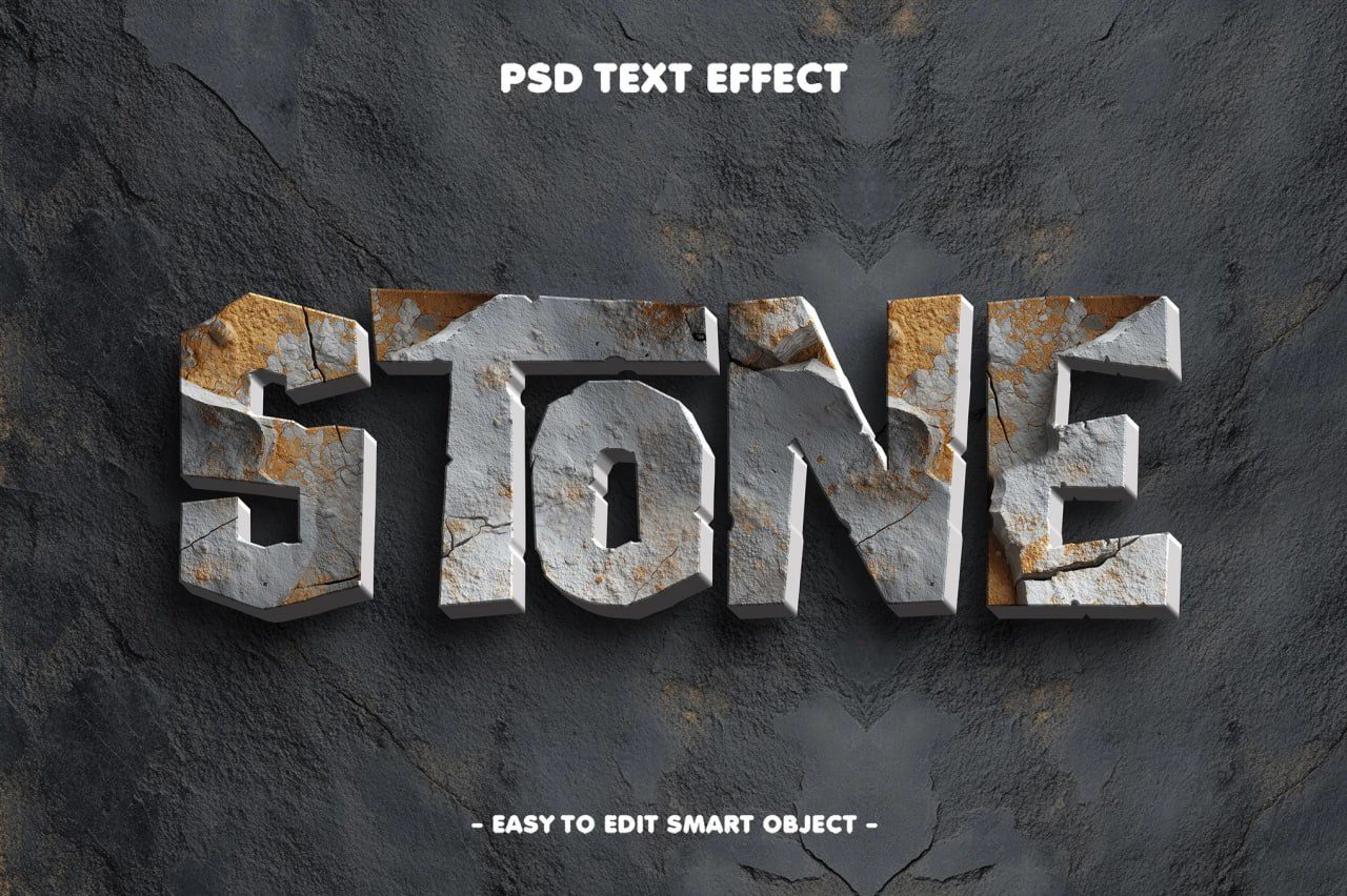 Stone Editable Text Effect